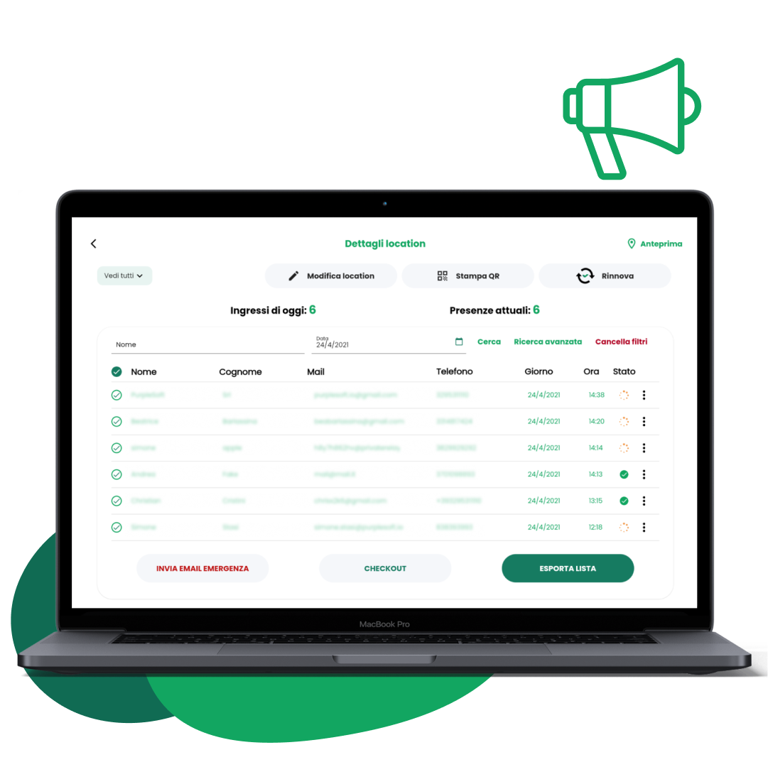 Controllo accessi ristoranti tramite registro digitale - Safe Check In Controllo accessi ristoranti tramite registro digitale - Safe Check In
